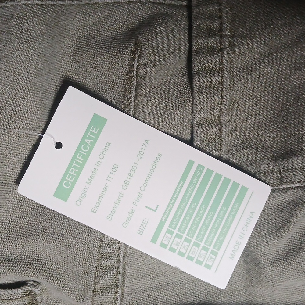 Light Olive Green Overalls Size Large - Picture 10 of 16